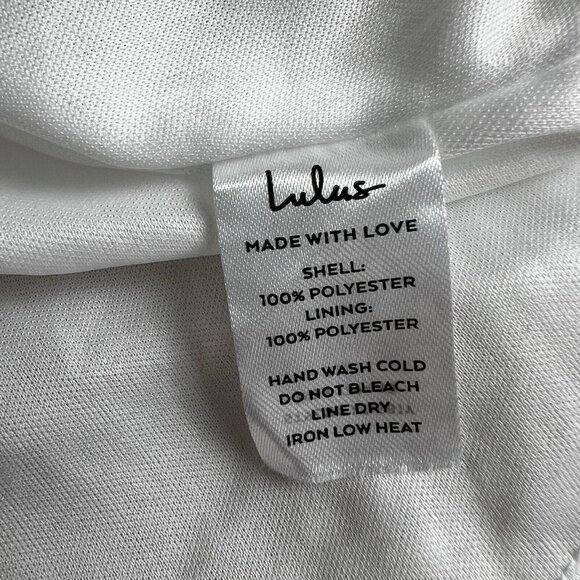 Lulus Mini Fit to Frolic White Eyelet Lace Puff Sleeve Babydoll Dress Size Med - Picture 8 of 11